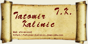 Tatomir Kalinić vizit kartica
